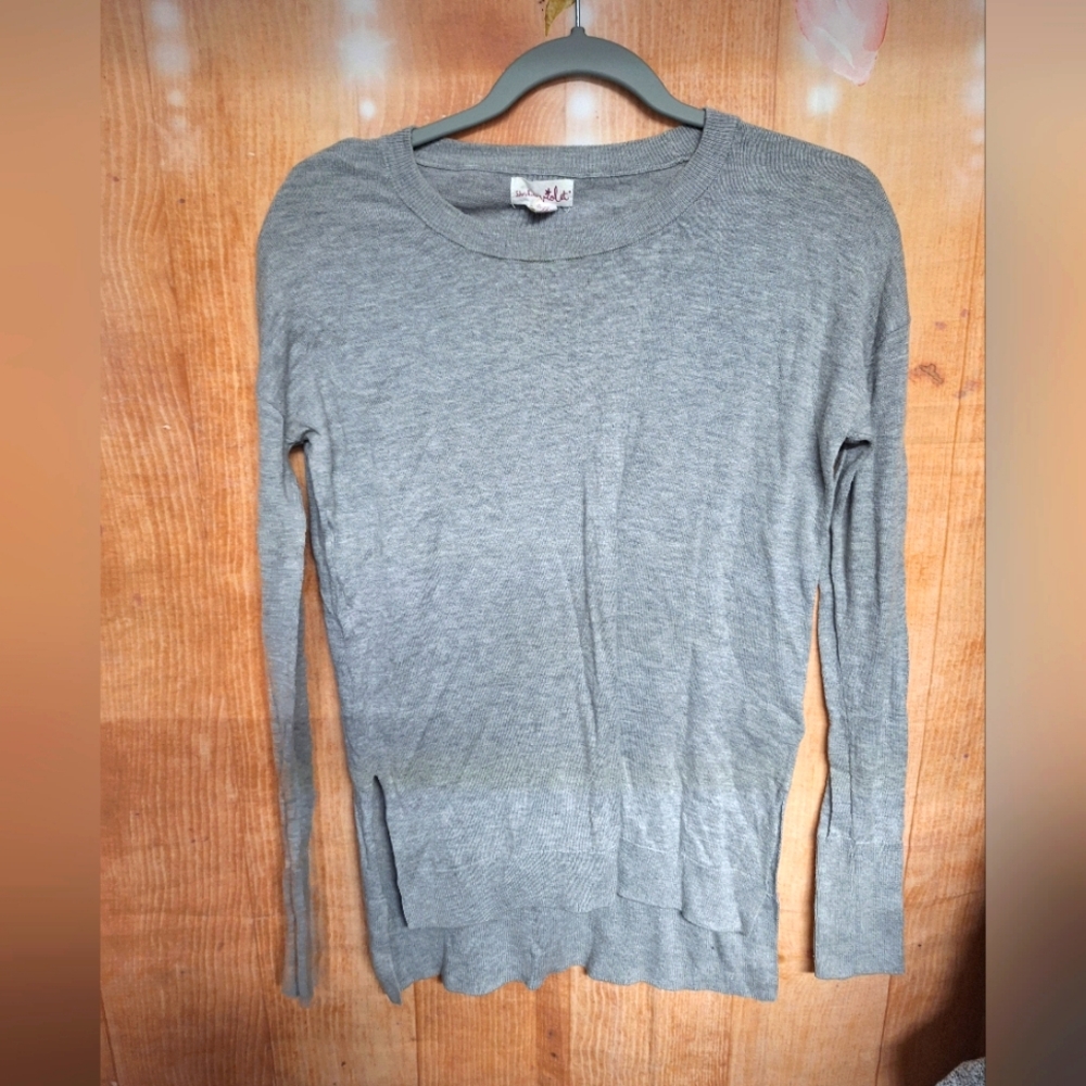 Shrinking Violet Gray Long Sleeve Shirt Size Small